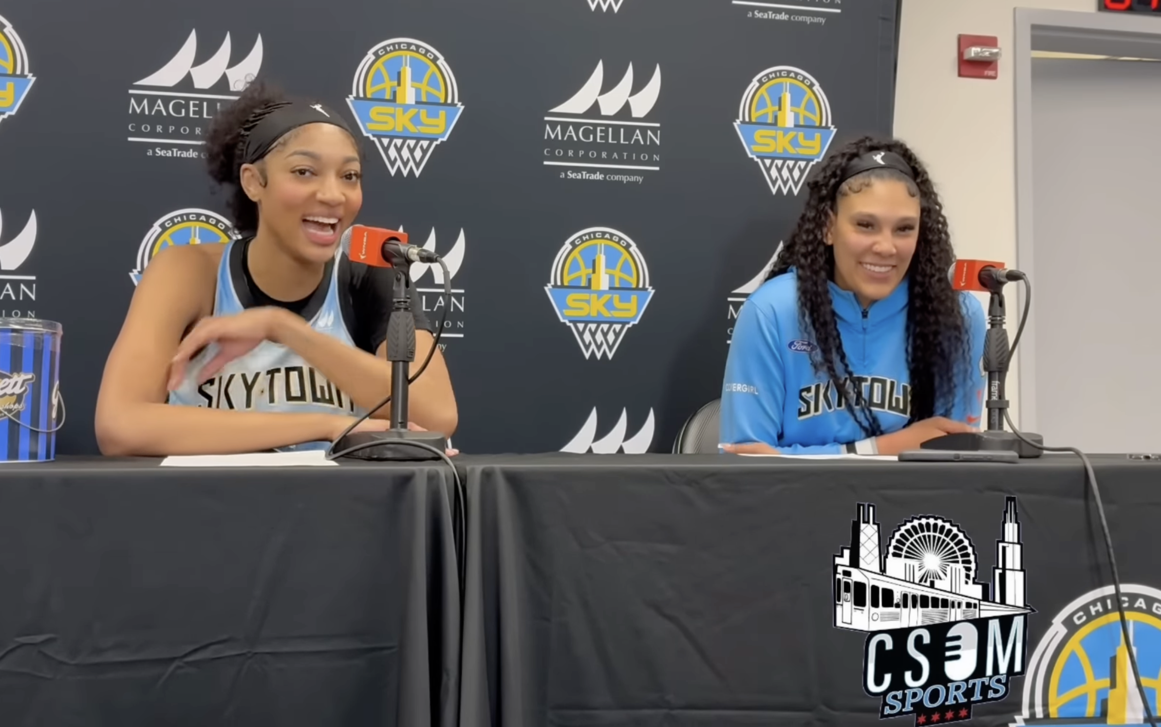 Reese and Cardoso at Chicago Sky press conference